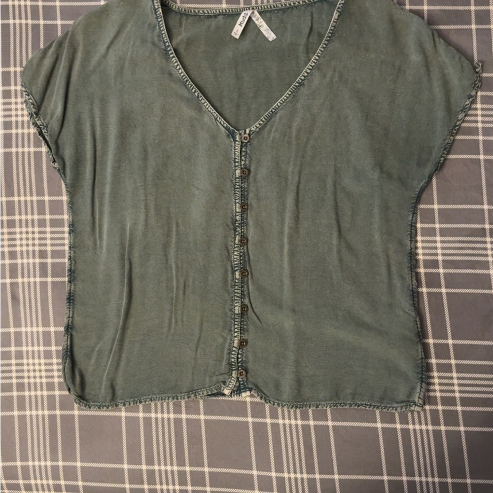 Mudd Olive Button-Down Shirt